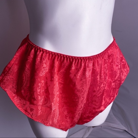 Victoria's Secret Other - Victoria’s Secret vintage coral satin flutter panty L